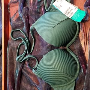 Green H&M bikini top new with tags
